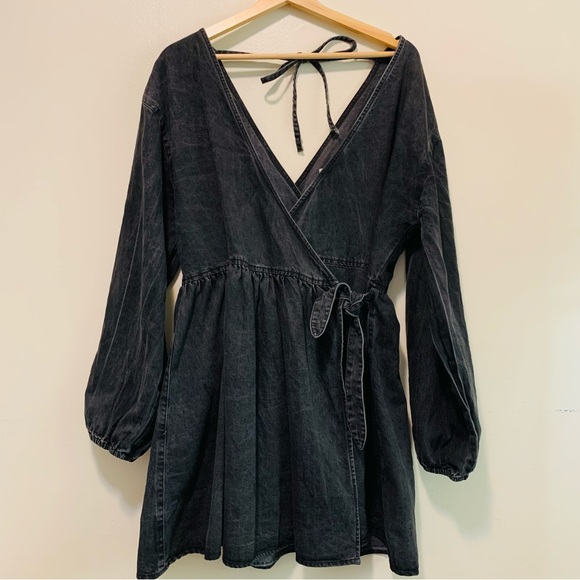 ASOS Dresses & Skirts - ASOS Black Denim Wrap Dress